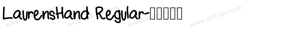 LaurensHand Regular字体转换